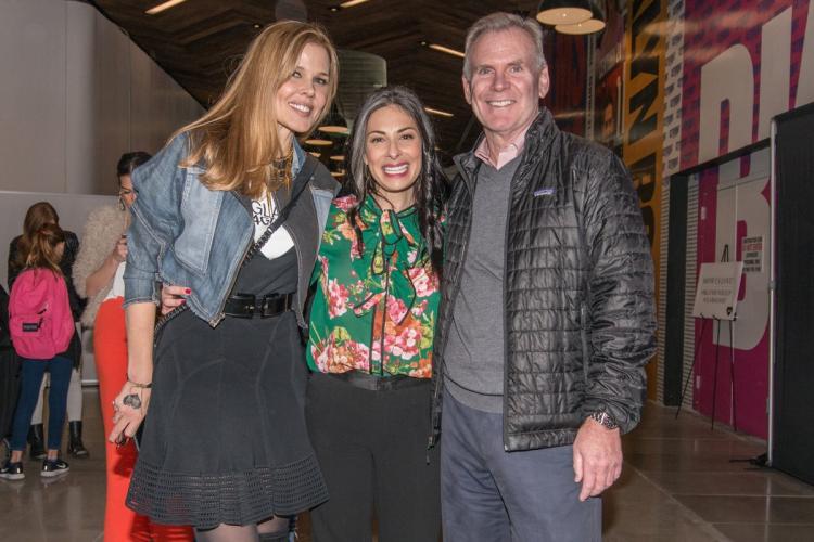 (From left) Stephenson, Stacy London and Chris Conlon pose at the event.